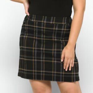 Tribal Remington Slit Pocket Plaid Skort